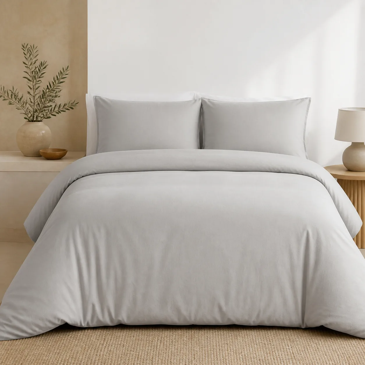 Cubre Edredon Gris Perla